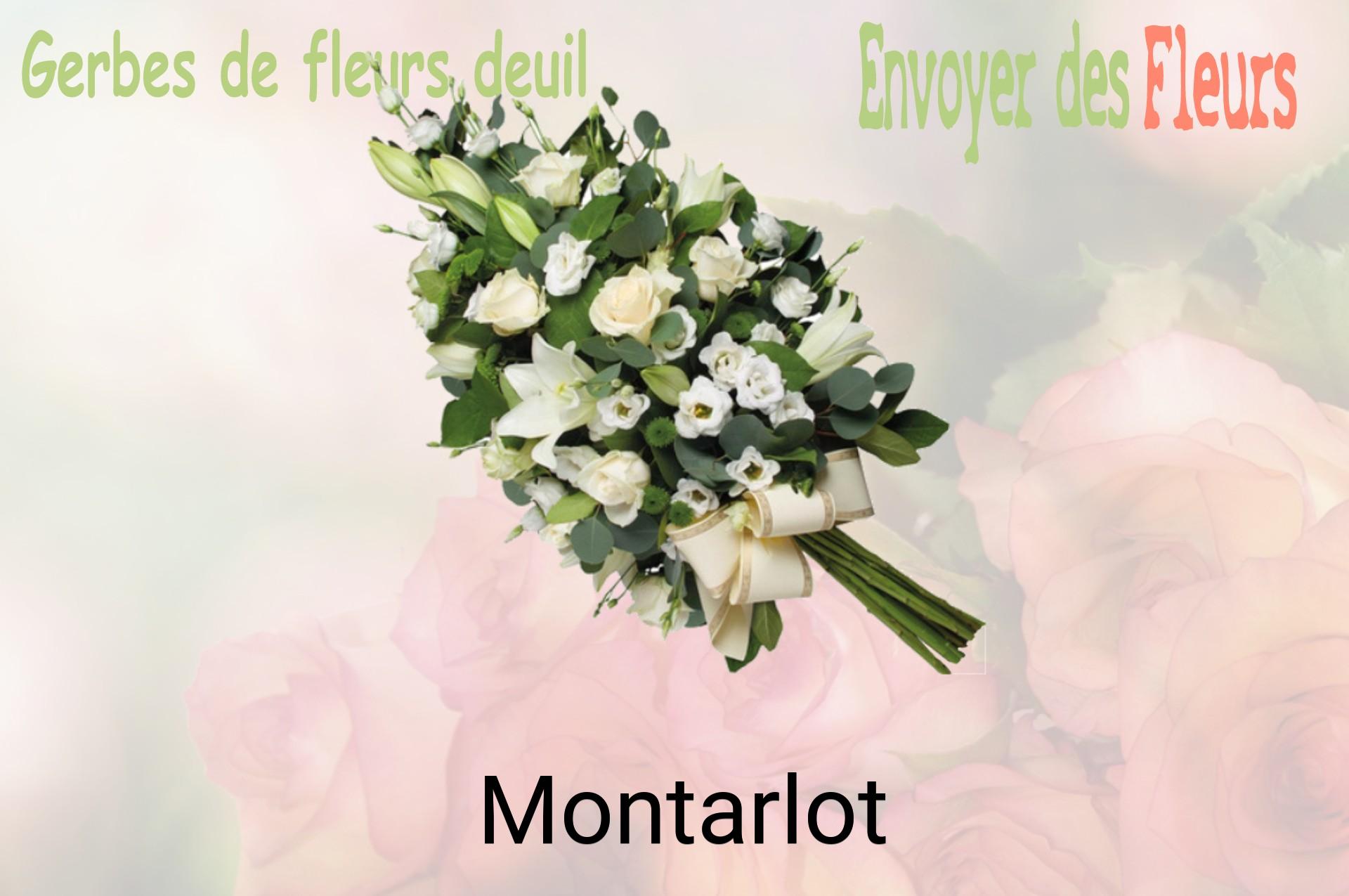 Gerbe de fleurs de deuil livrée à Montarlot